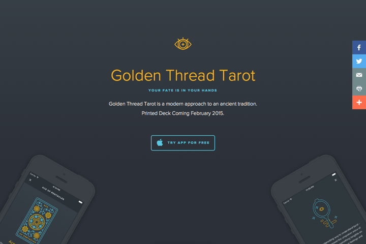 Golden Thread Tarot website preview